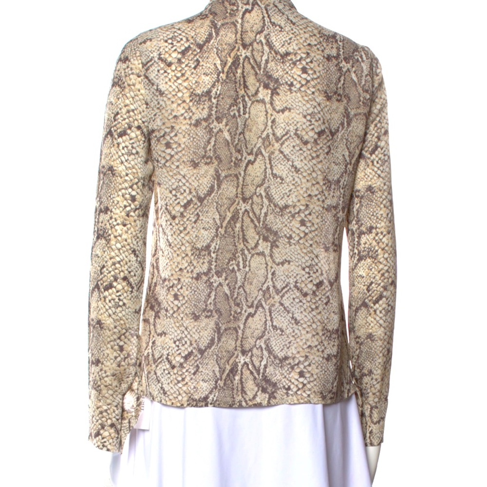 Reformation Snakeskin Print Button Up - Xs - image 3